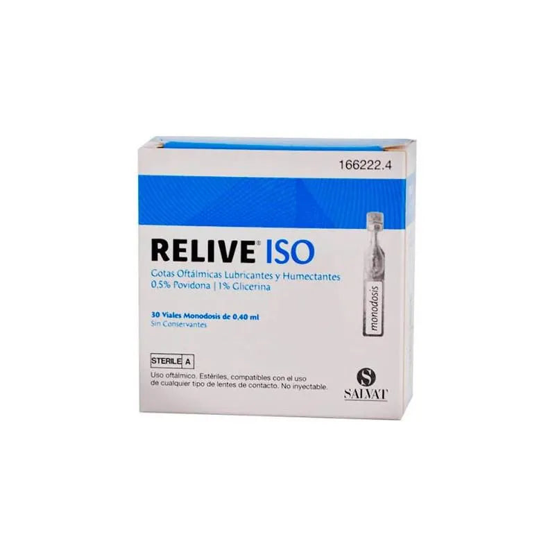 Relec Relive Iso Sterile Ophthalmic Eye Drops 30 Single Dose