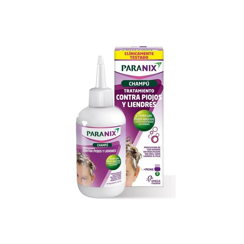 Perrigo Paranix – Shampoo Treatment Against Lice and Nits 200 ml Comb