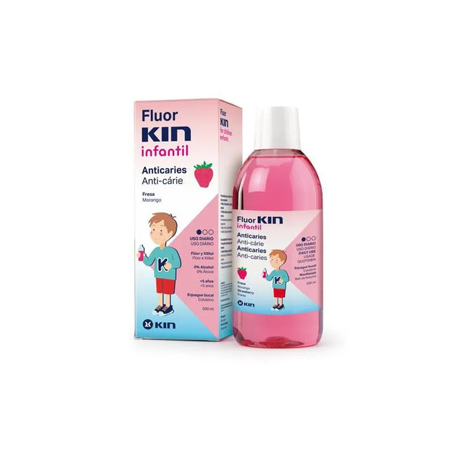 Fluorkin Infantil Enjuague Fresa, 500 ml