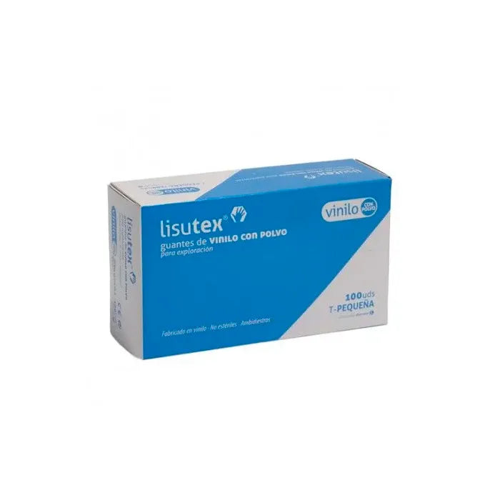 Lisutex Powder Free Vinyl Gloves T/Small, 100 Units