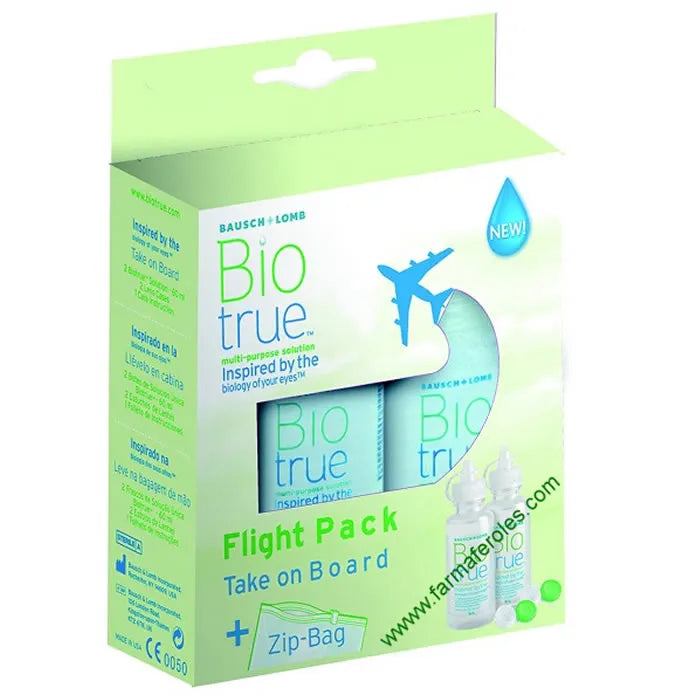 Biotrue Solucion Unica Flight Pack, 2x60 ml