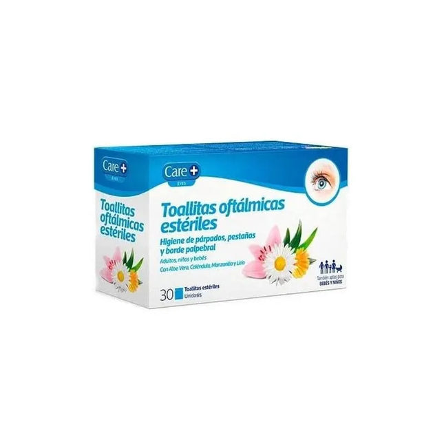 CARE+ Toallitas Oftálmicas Estériles, 30 Units