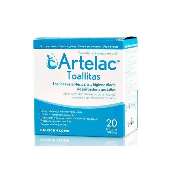 Artelac Toallitas Estériles Oculares, 20 Units