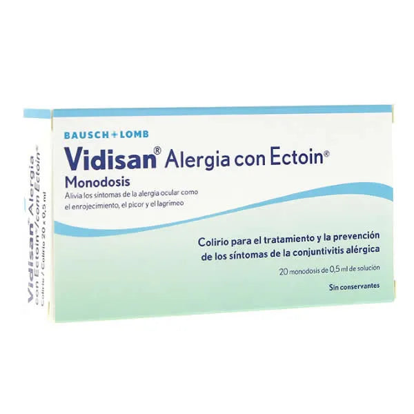 Vidisan Alergia Con Ectoin Monodosis, 20 x 0.5 ml