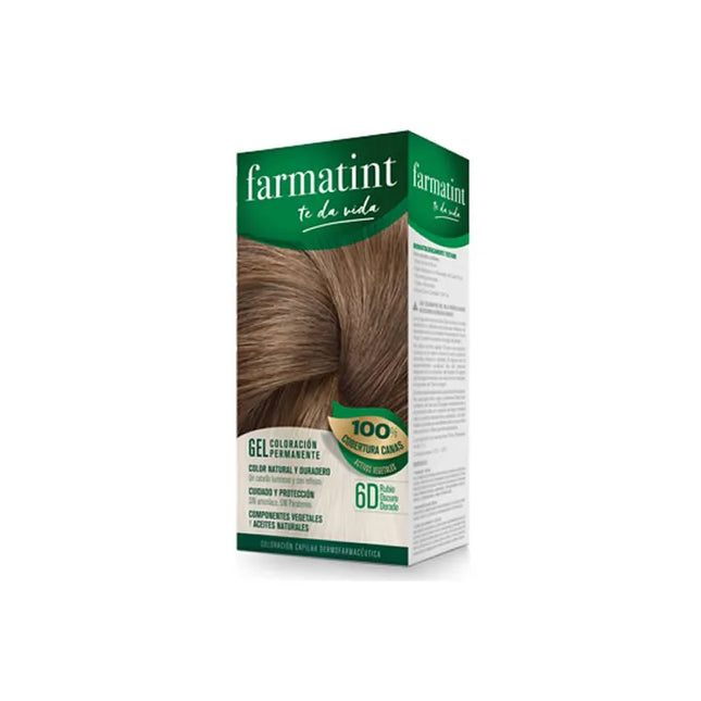 Farmatint Permanent Color – Gel 6D Dark Golden Blond Unisex, 150 ml
