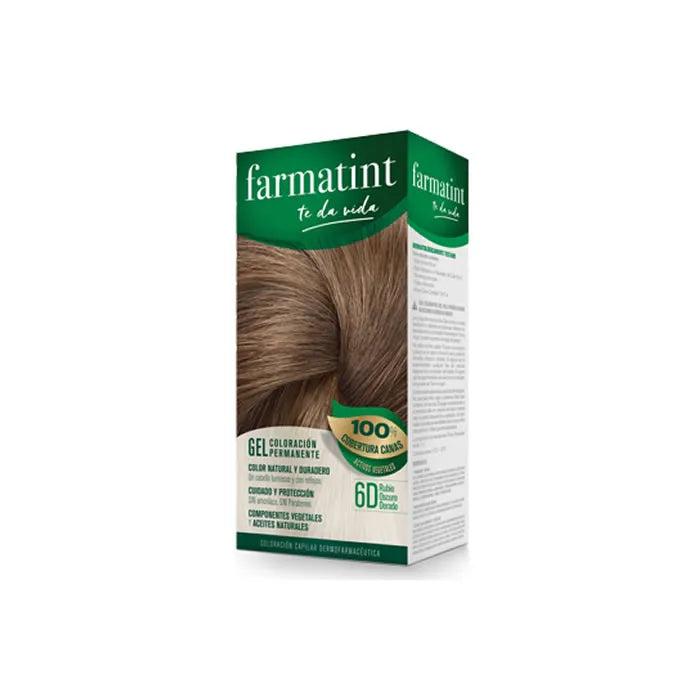 Farmatint Permanent Color – Gel 6D Dark Golden Blond Unisex, 150 ml