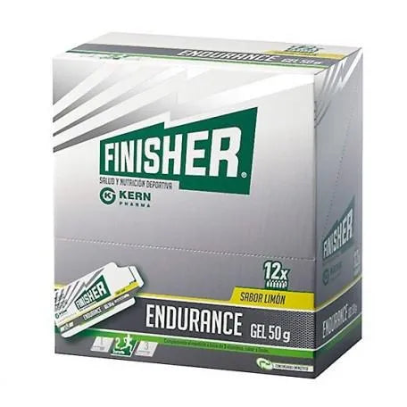 KERN Pharma Finisher Endurance – Gel Énergético Limón 12 Geles De, 50 g