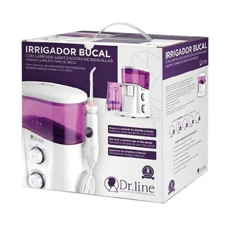 DR. LINE Dr Line Irrigador Bucal Con Lampara Sanitizadora De Boquillas Clarben