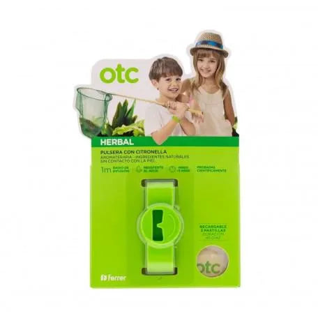 OTC Herbal Pulsera Infantil Repelente De Mosquitos Color Verde