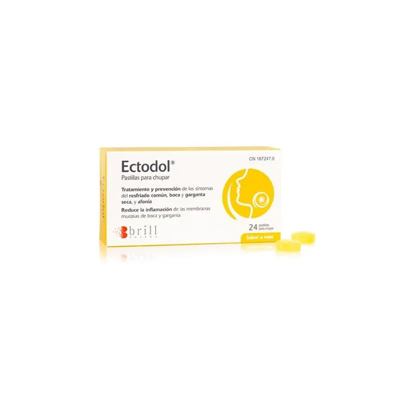 Brill Pharma Ectodol Pastillas Para Chupar Sabor Miel, 24 Units