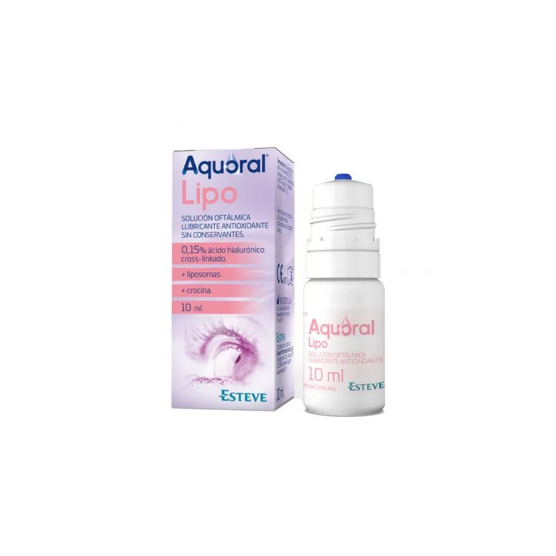 Esteve Aquoral Lipo Ophthalmic Solution Antioxidant Lubricant, 10 ml
