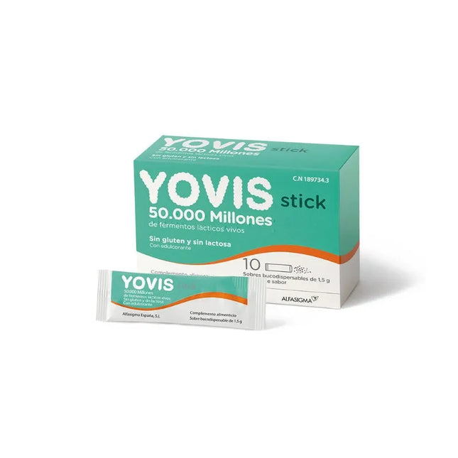 Alfasigma Yovis 10 Stick Bucodispensable 50.000 Million Active Ferments