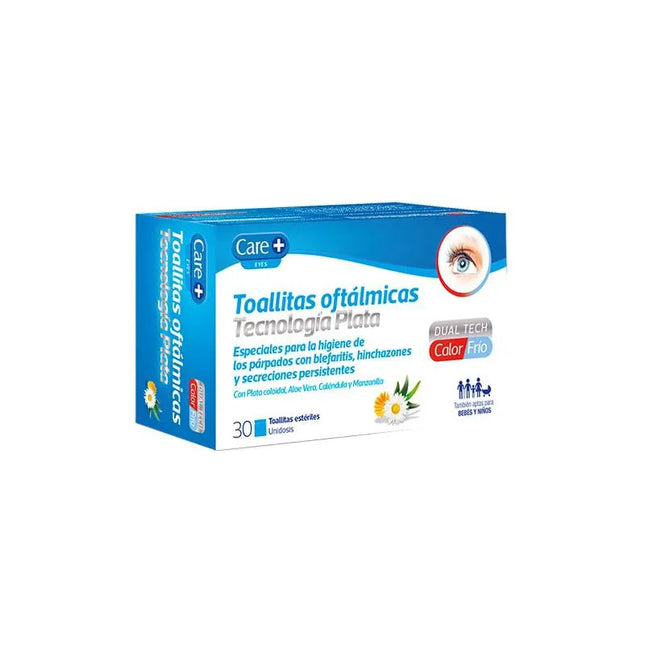 CARE+ Ophthalmic Wipes Silver Technology, 30 Units