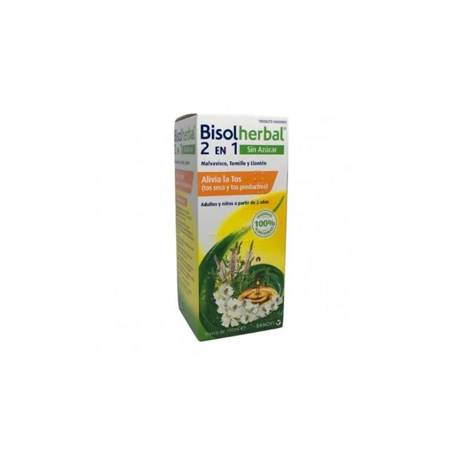 Sanofi Bisolherbal 2en1 Sin Azúcar Tos Seca y Productiva, 120 ml