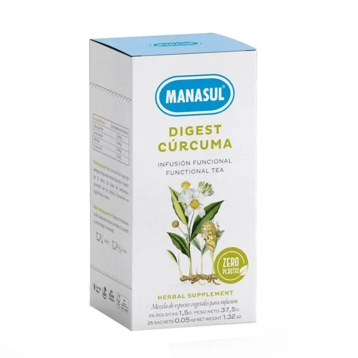Manasul Digest Turmeric 25 Tea Sachets, 37,5 g