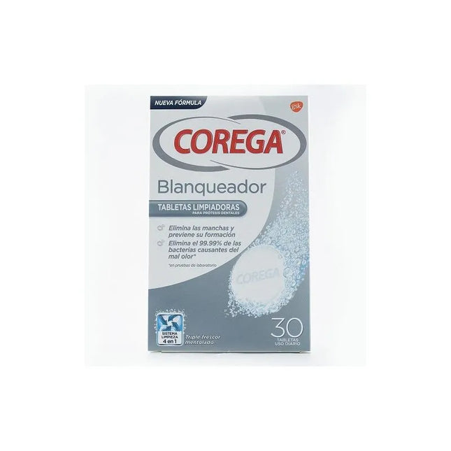 GSK Corega™ Blanqueador 30 Tabletas Efervescent