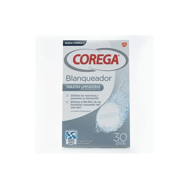 GSK Corega™ Blanqueador 30 Tabletas Efervescent