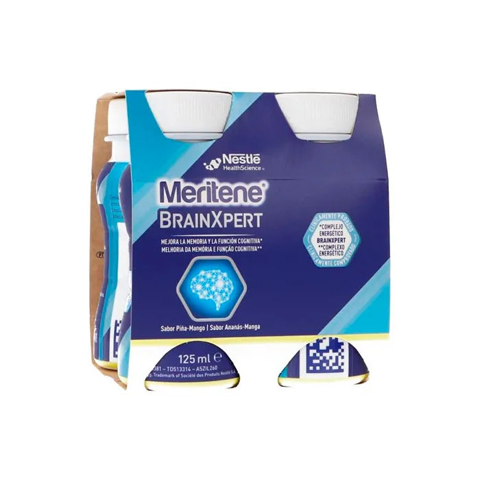 Meritene Brainxpert Pineapple-Mango Flavour 4 Bottles, 125 ml
