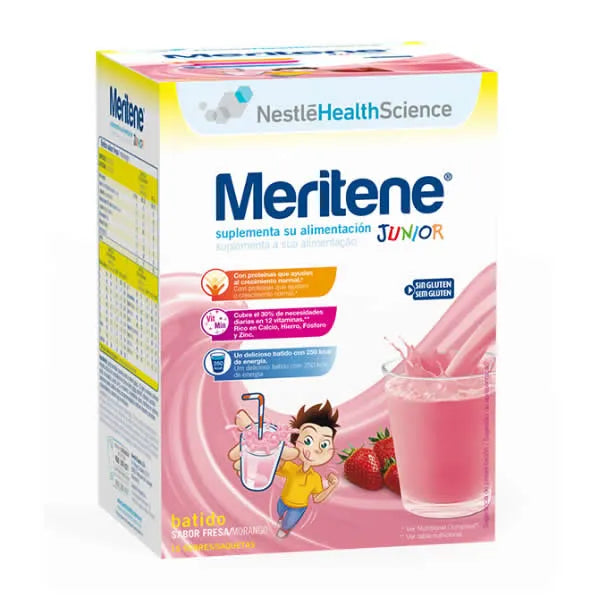 Meritene Junior Batido Sabor Fresa 15 Sobres Unisex
