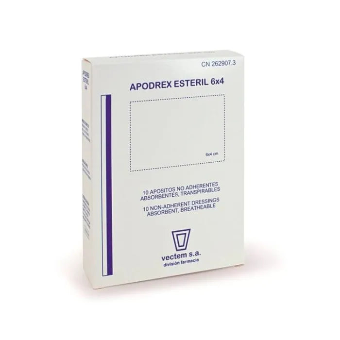 Vectem Apoderex 6x4cm Sterile Wound Dressing, 6 Units