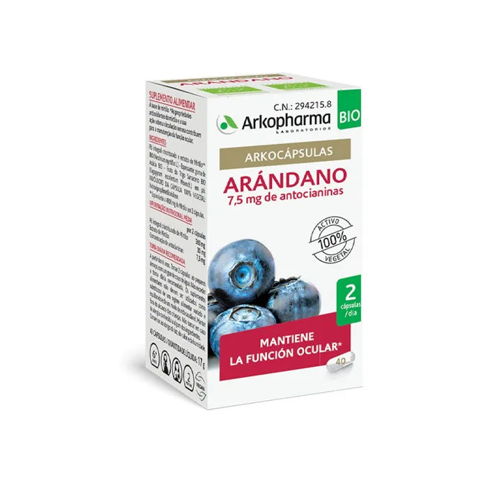 Arkopharma Arkocapsulas Bilberry Bio, 40 capsules