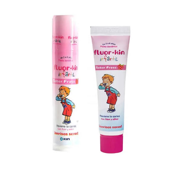 Fluor Kin Childish Toothpaste Strawberry Flavor, 150 ml