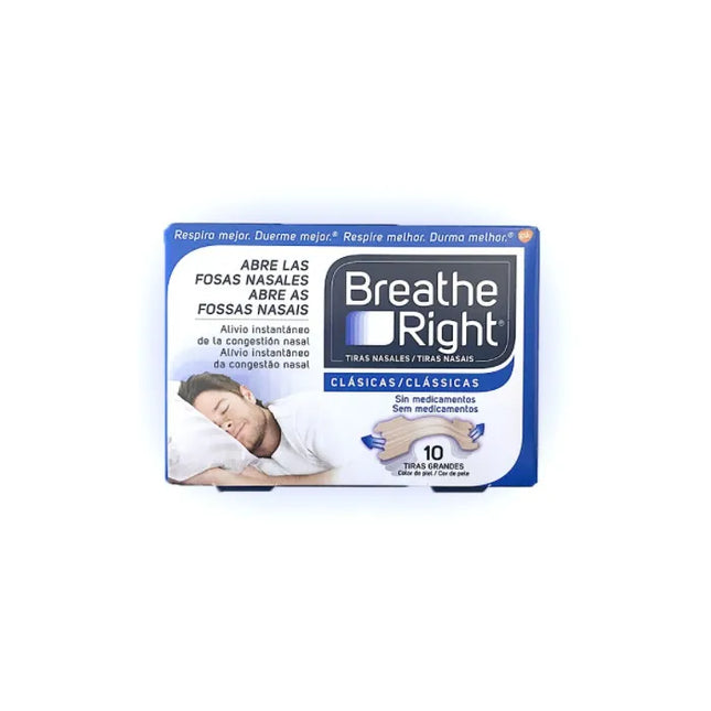 Breathe Right Nasal Strips Large Size, 10 Units