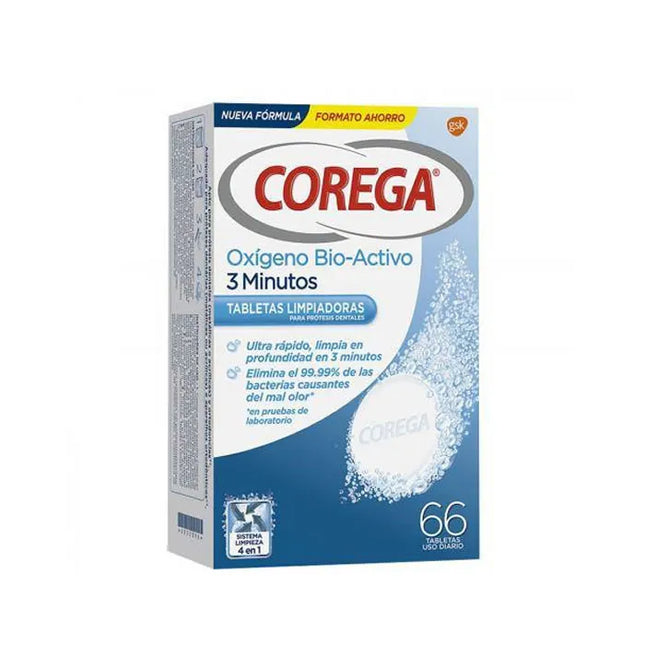 Corega 3 Minute Active Oxygen, 60 Units