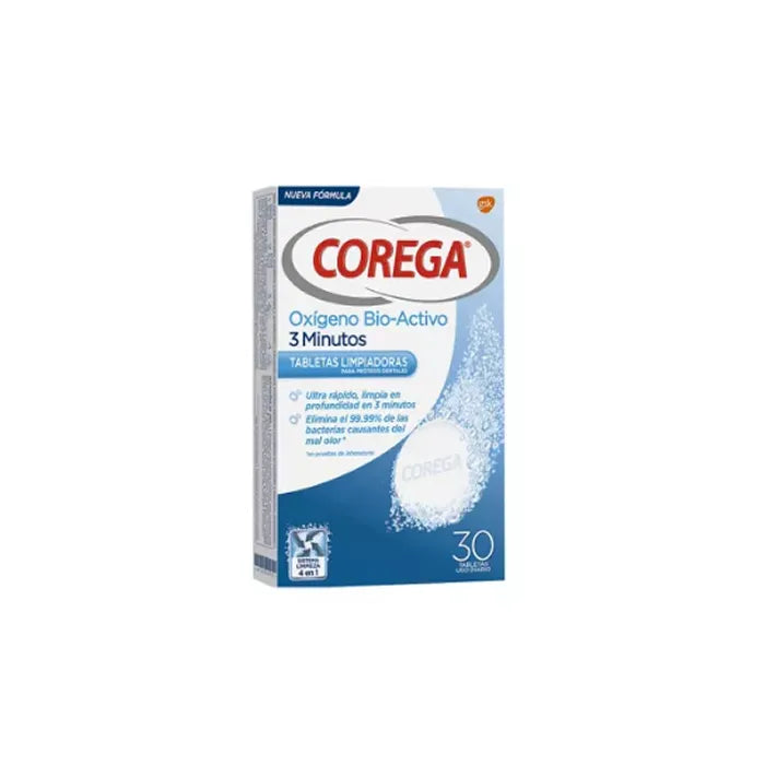 Corega Active Oxygen 3 Minutes, 30 tablets