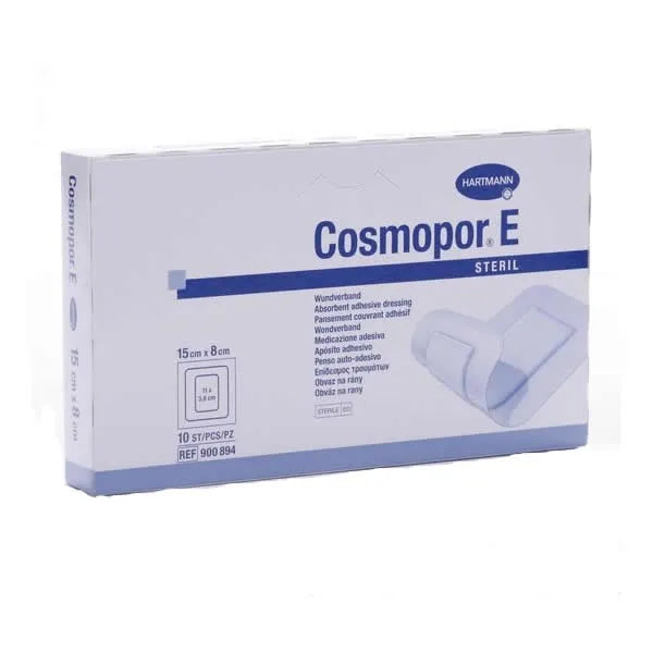 Hartmann Cosmopor E Steril Absorbent Adhesive Dressing 15X8cm, 10 Units