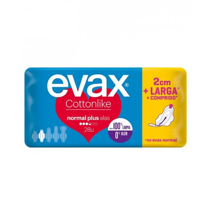 EVAX Cottonlike Normal Plus Wings Unisex, 28 Units