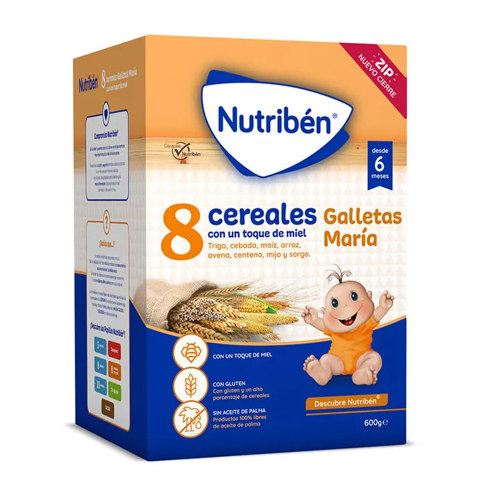 Nutriben 8 Cereals Honey Biscuits Unisex, 600 g