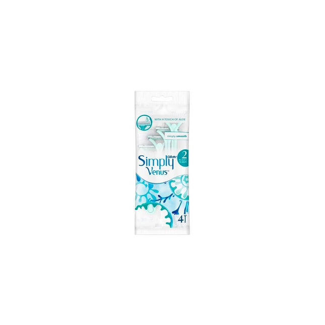 Gillette Venus Simply Maquinilla Des 2 Hojas Unisex, 4 Units