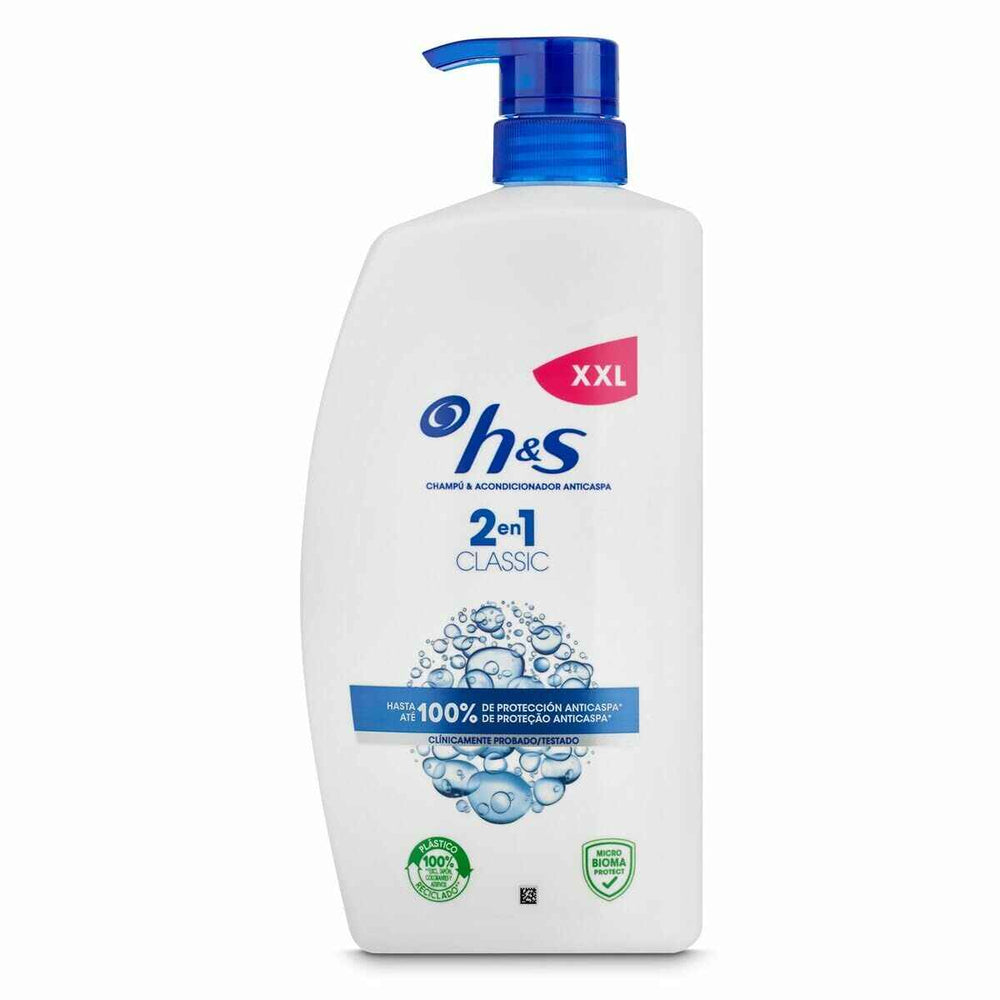 HEAD AND Shoulders H y S Clásico Champú Anticaspa y Acondicionador 2en1 Dosificador Unisex, 1000 ml