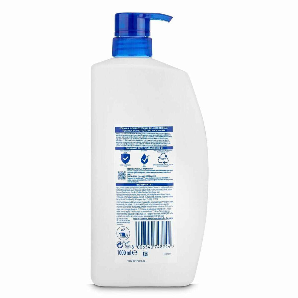 HEAD AND Shoulders H y S Clásico Champú Anticaspa y Acondicionador 2en1 Dosificador Unisex, 1000 ml