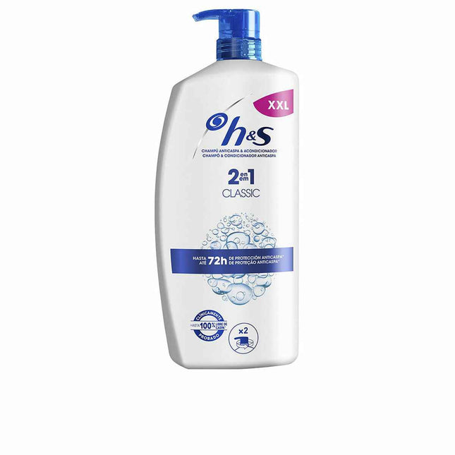 HEAD AND Shoulders H y S Clásico Champú Anticaspa y Acondicionador 2en1 Dosificador Unisex, 1000 ml