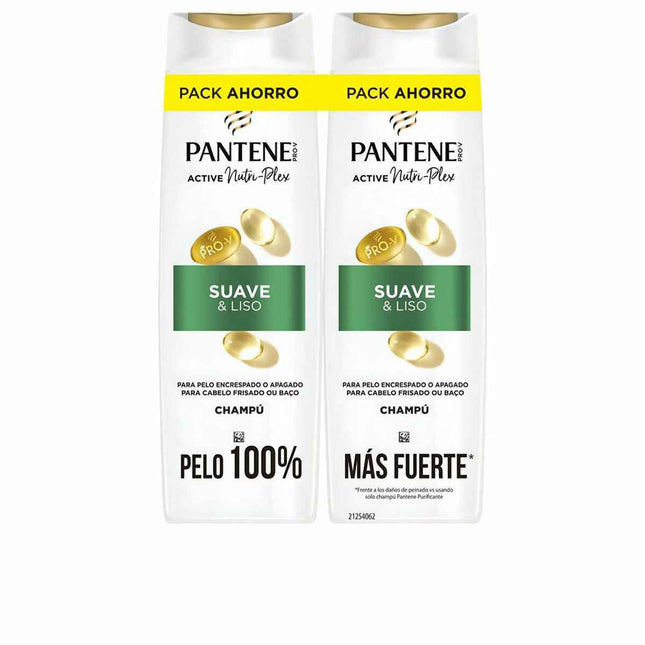 Pantene Suave y Liso Champú Lote Unisex, 2 X 325 ml
