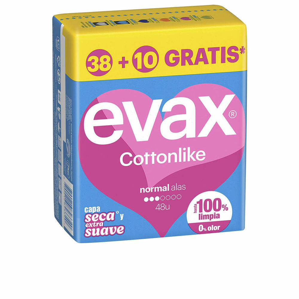 EVAX Cottonlike Compresas Normal Alas 48 U