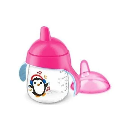 Philips Avent Avent Taza Magic Antigoteo Rosa, 260 ml