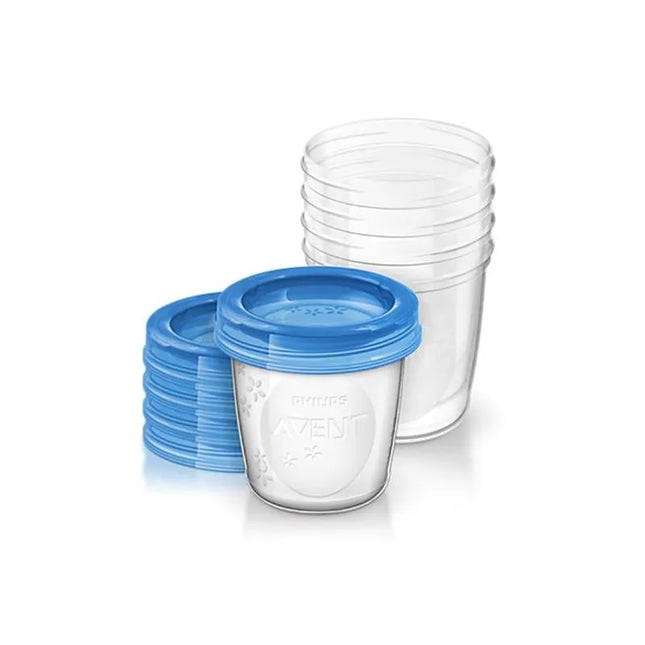 Avent Containers For Breast Milk 5 X 180 ml 5 Lids