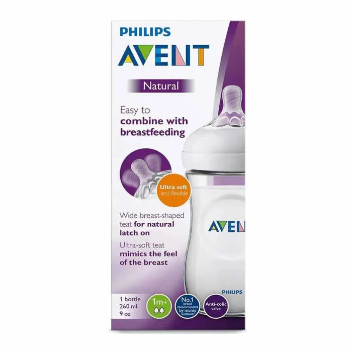 Avent Natural Milk Bottle 1m+, 260 ml