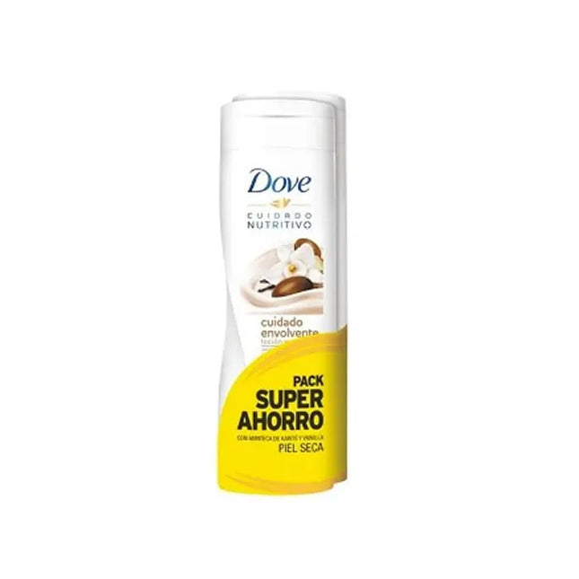 DOVE Essential Milk Body Nutrition Vanilla Dry Skin Unisex, 2x400 ml