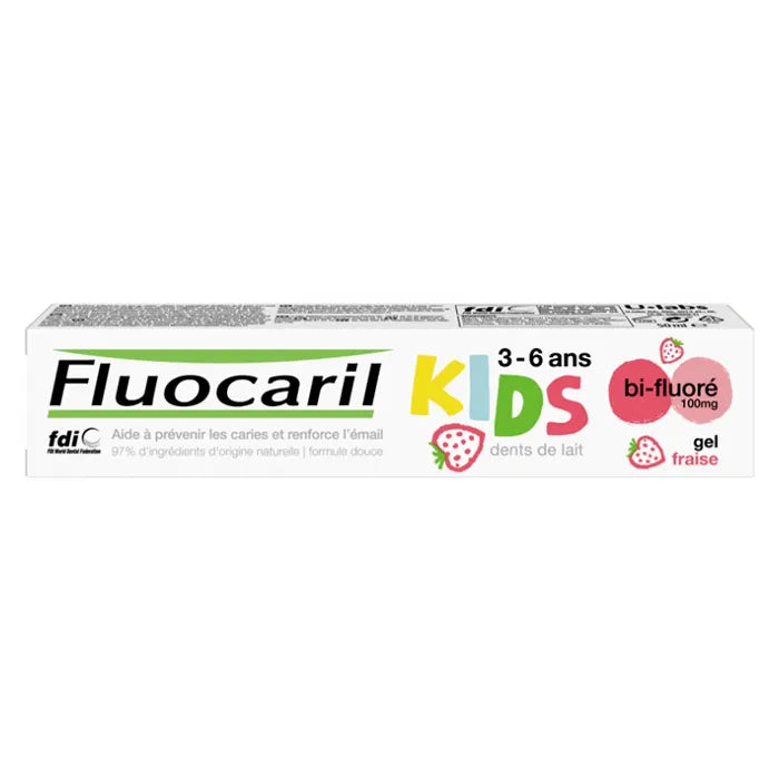 Fluocaril Kids Bi-fluoride Milk Teeth Strawberry Flavour 3-6 Years, 50 ml
