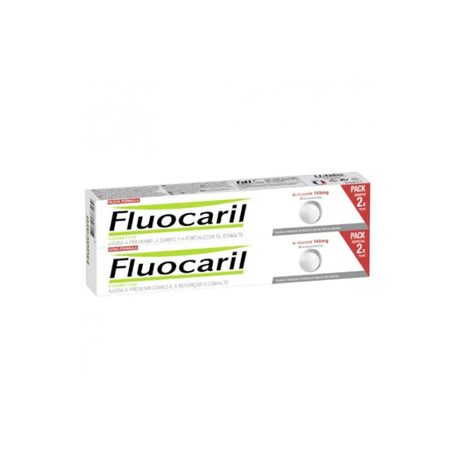 Fluocaril Bi-Fluorinated Whiteness Toothpaste, 2 x 75 ml