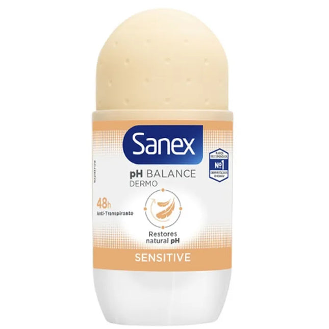 Sanex Ph Balance Dermo Sensitive – Deodorant Roll On Unisex, 50 ml