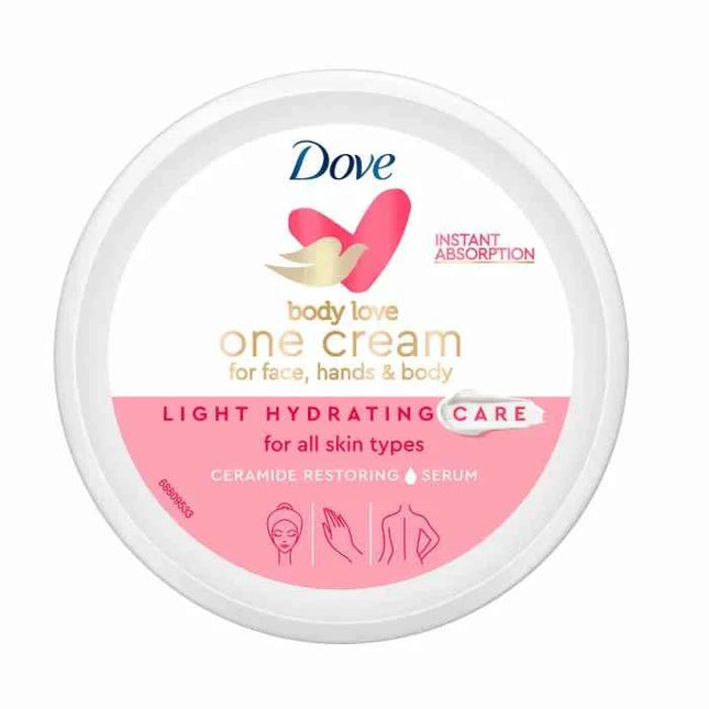 DOVE Light Hydrating One – Cream For Face Hands & Body Unisex, 250 ml