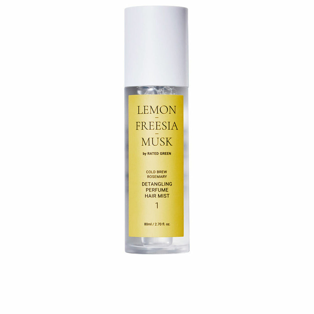 Rated Green Lemon Freesia Musk 01 Detangling – Perfume Hair Mist Unisex, 80 ml
