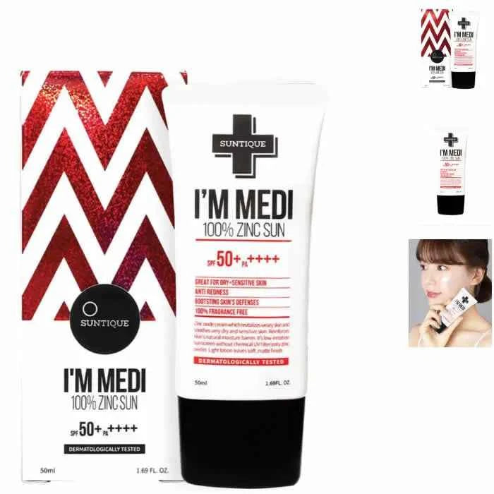Suntique I'm Medi 100% Zinc Sun Spf50 Unisex, 50 ml