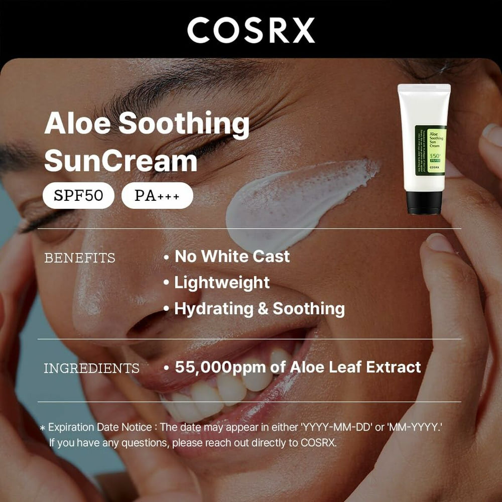 Cosrx Aloe Soothing Sun Cream – Sun Protection for Unisex, 50 ml