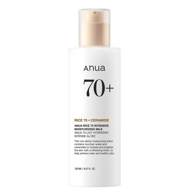 Anua Rice 70 Glow Rice Intense Hydration – Milk Unisex, For Face, 150 ml